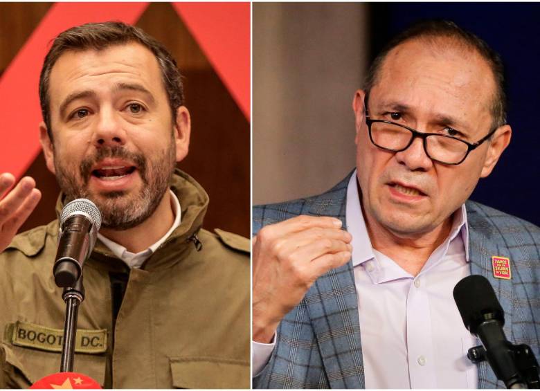 El alcalde de Bogotá, Carlos Fernando Galán; y el ministro de Trabajo, Antonio Sanguino. FOTOS: Colprensa