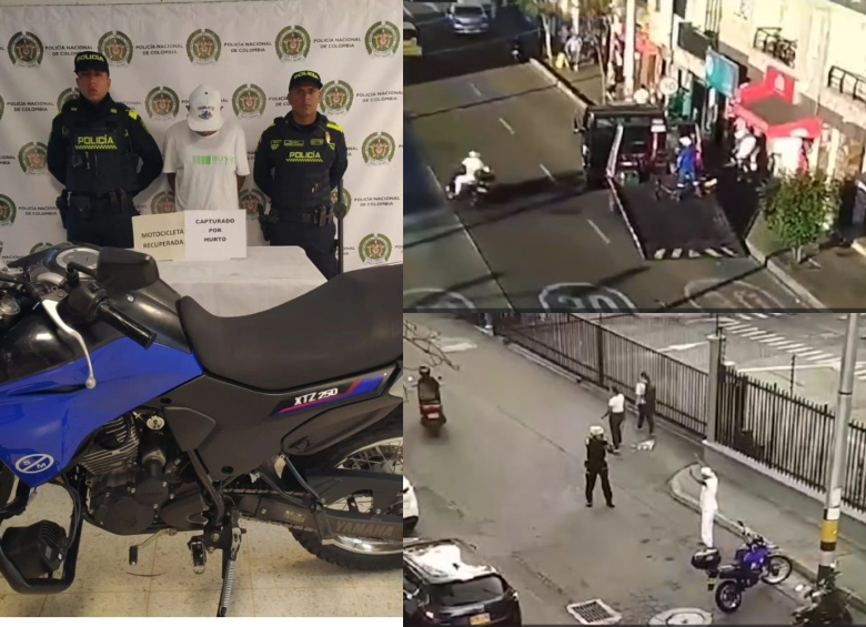 El ladrón fue capturado minutos después por las autoridades. FOTOS: CORTESÍA