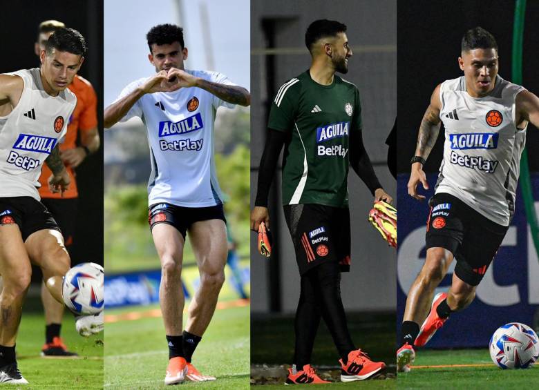 James, Díaz, Vargas y Quintero, una parte importante de la base de Néstor Lorenzo en esta Selección Colombia. FOTO: FCF 