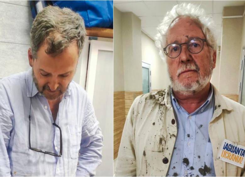 Los colombianos Sergio Jaramillo y Héctor Abad resultaron heridos en el ataque el pasado mes de junio. FOTOS: Cortesía
