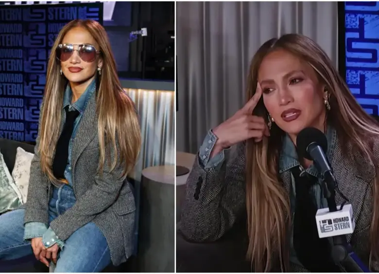 Jennifer Lopez en el programa “The Howard Stern Show”. FOTO: Getty