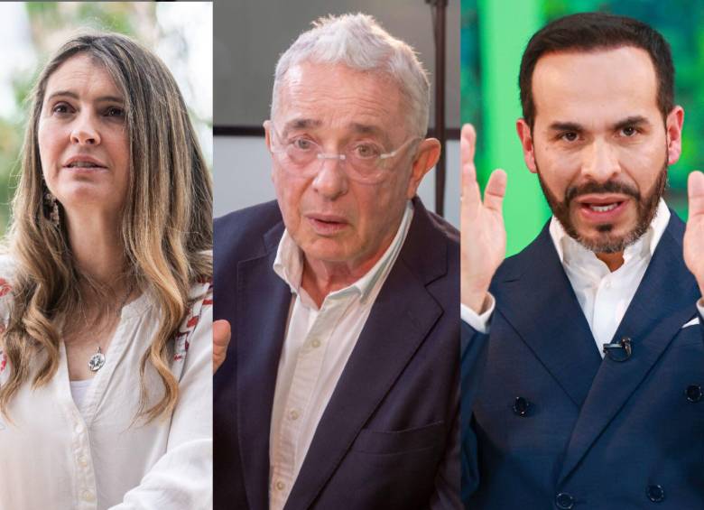 Álvaro Uribe pone sobre la mesa una unión entre Paloma Valencia y Abelardo de la Espriella. Fotos: Andrés Camilo Suárez Echeverry, Juan Antonio Sánchez Ocampo y Manuel Saldarriaga Quintero. 