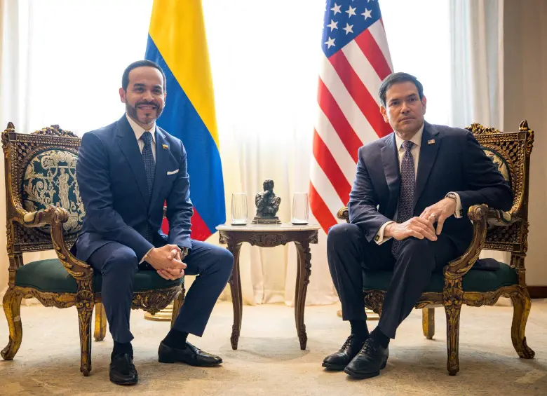 El presidente Abelardo de la Espriella recibió en Barranquilla al secretario de Estado de Estados Unidos, Marco Rubio. Foto: Presidencia