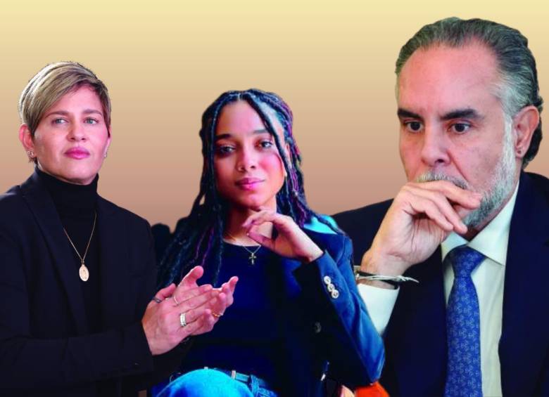 A la izquierda, Verónica Alcocer; en el medio, Juliana Guerrero; a la derecha, Armando Benedetti. Foto: Presidencia.