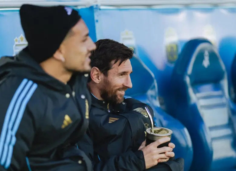 Messi en el entrenamiento con Argentina. FOTO: Redes sociales @Argentina