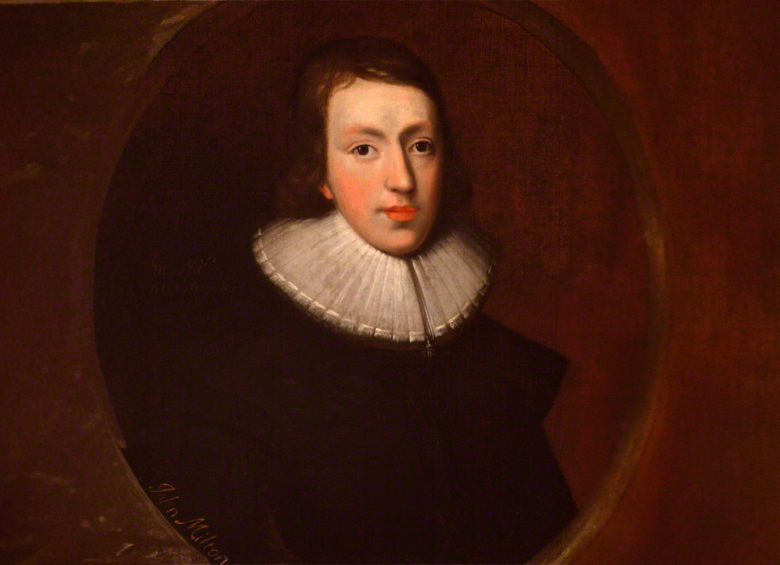 John Milton. Retrato de autor desconocido, hecho n 1629. Pertenece a la National Portrait Gallery, de Londres.