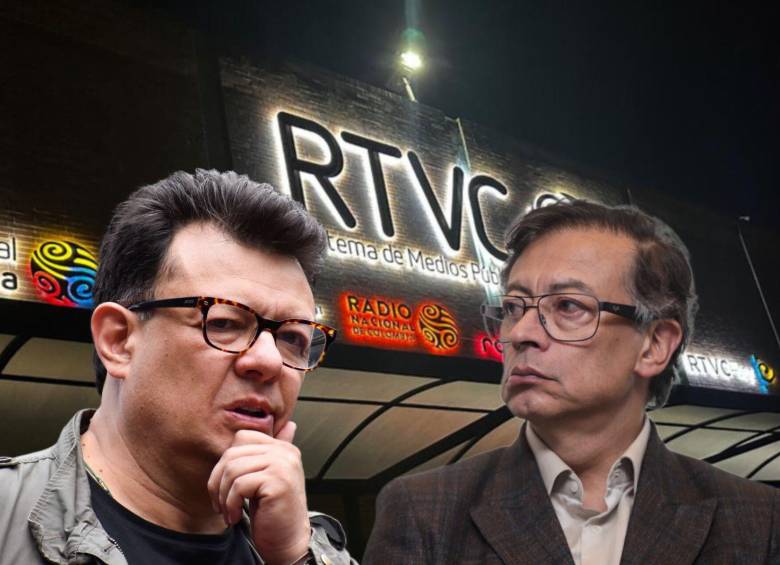 El actual gobierno denunció un despilfarro de recursos en RTVC mientras Hollman Morris era el gerente y Gustavo Petro el presidente. Fotos: Colprensa