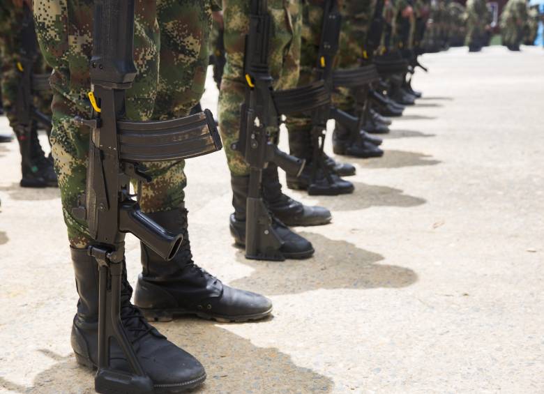 Las tropas del Ejército estarán pendientes en los territorios para reaccionar a cualquier acción delincuencial por parte de los grupos armados ilegales. FOTO: EL COLOMBIANO