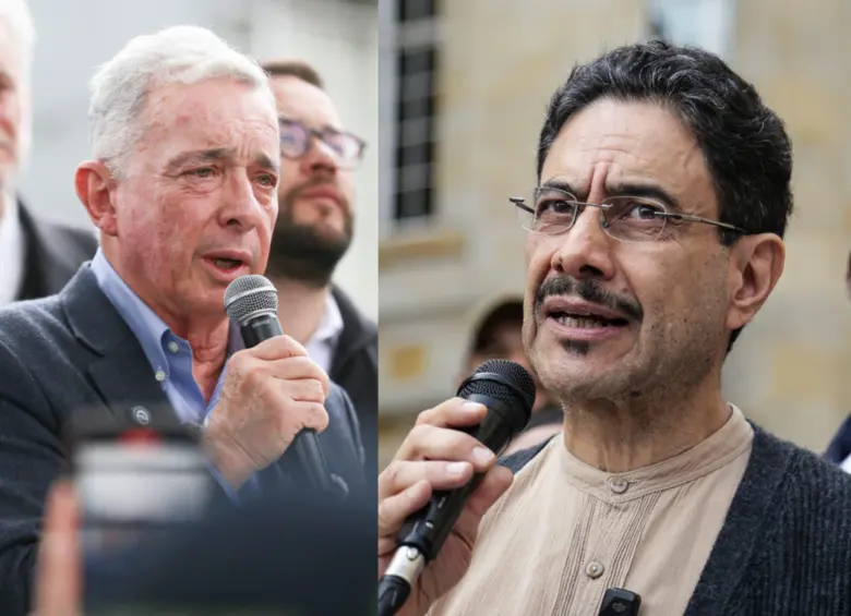 Expresidente Álvaro Uribe y el candidato Iván Cepeda. Foto: Colprensa