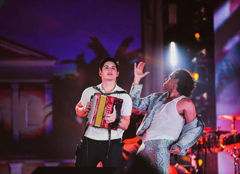Rubén Lanao y Silvestre Dangond. El acordeonero y el cantante están de gira en Australia. FOTO: Tomada de Instagram @rubenlanao