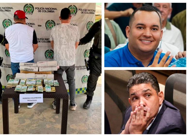 El caso impacta la campaña al Senado de Daniel Restrepo Carmona (arriba), respaldada por Carlos Andrés Trujillo, mientras autoridades y partido anuncian indagaciones. El secretario de la Cámara (abajo) no se ha pronunciado. FOTO: POLICÍA/ARCHIVO PARTICULAR/COLPRENSA