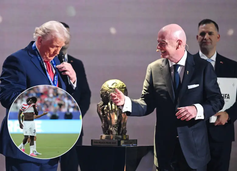 Donald Trump confirmó haber llamado a Gianni Infantino para que se revisara la expulsión sobre el atacante estadounidense Folarin Balogun. Fotos: AFP y Xinhua