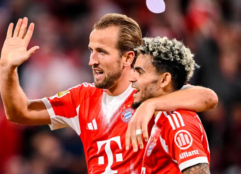 Harry Kane y Luis Díaz se han convertido en la fórmula perfecta del gol para el Bayern Múnich. Foto: GETTY.
