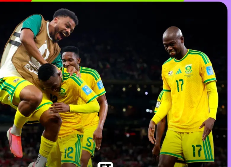 El seleccionado de Sudáfrica venció a Corea del Sur en el estadio de Monterrey, México. Foto: toma del x de @FifaWorldCup
