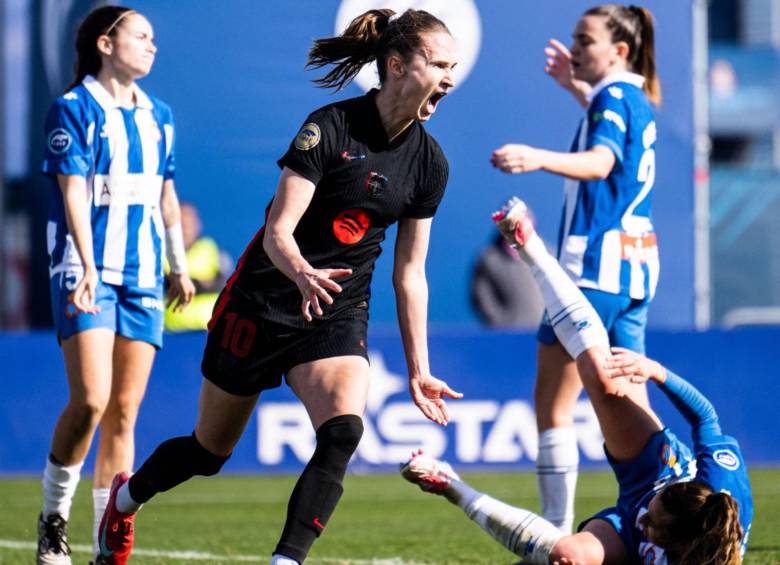 Imagen del partido entre Barcelona y Espanyol. FOTO: BARCELONA FEMENINO