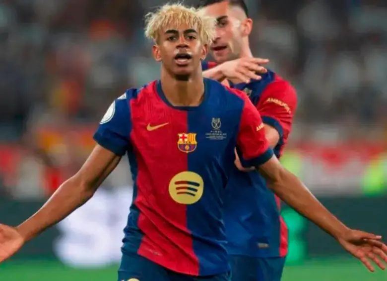 El futbolista Lamine Yamal juega para el Barcelona y la Selección de España. El 13 de julio cumplirá 18 años. FOTO: AFP