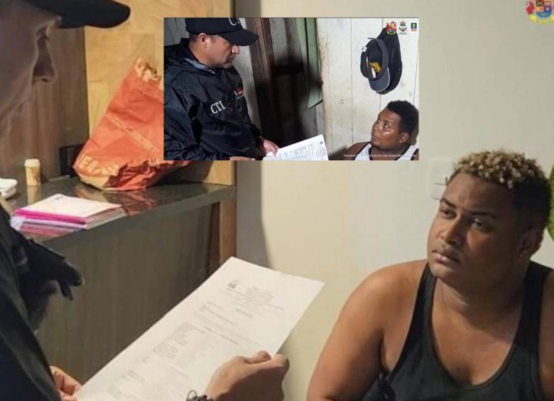Personal del CTI de la Fiscalía capturando otras personas relacionadas con la red de narcotráfico, que en total eran 10. FOTO: COLPRENSA