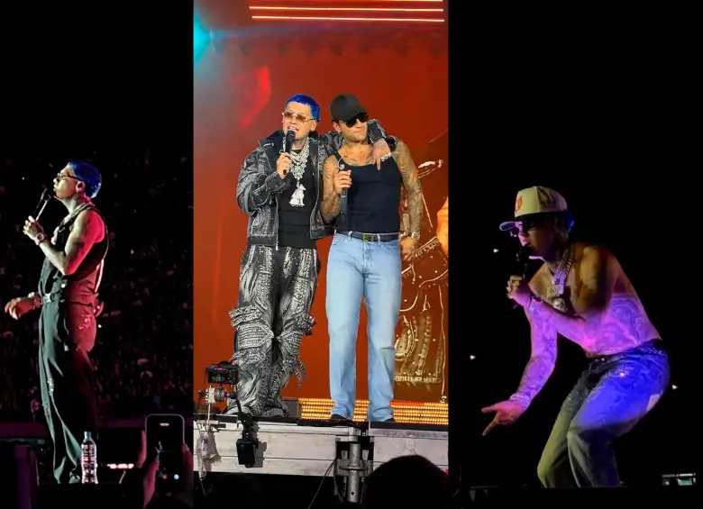 Blessd convirtió el Atanasio Girardot en un barrio popular paisa, ante miles de jóvenes que crecieron con su música. FOTOS: EL COLOMBIANO