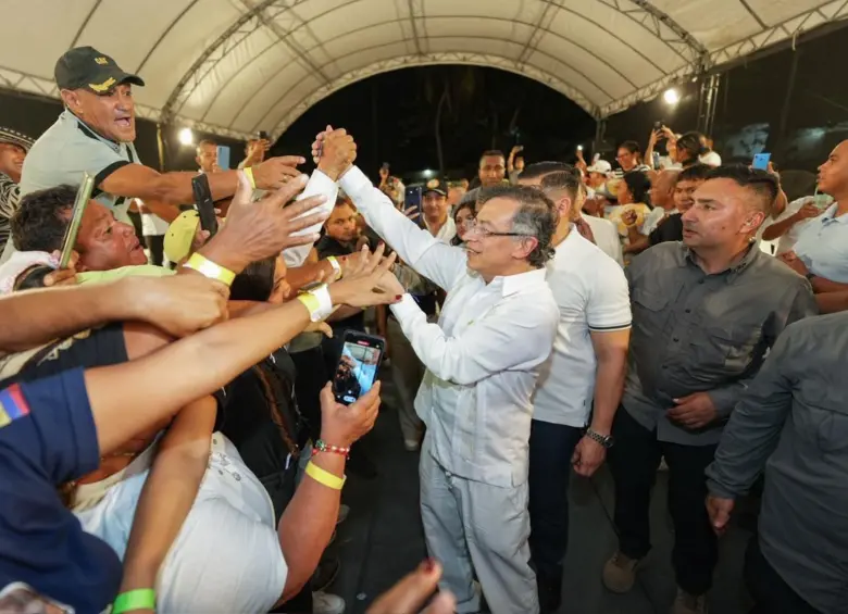 El presidente Gustavo Petro en una de las convocatorias que realizó en la costa Caribe. Foto: Redes sociales