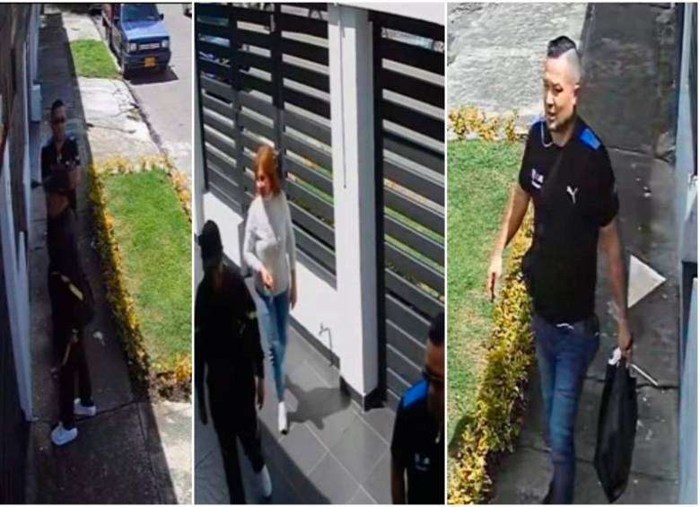 Los dos presuntos delincuentes perpetraron el robo a plena luz del día. Amordazaron a la víctima. FOTOS: Captura de video