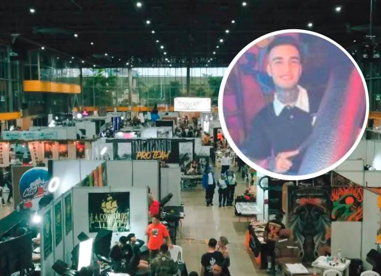 Juan Felipe Palacio Vélez, de 26 años, murió este miércoles en el Hospital General de Medellín, donde tuvo que ser remitido por cuenta de una infección que se originó en un tatuaje que se hizo en Expotatuaje, según sus familiares. FOTOS: CAMILO SUÁREZ Y CORTESÍA
