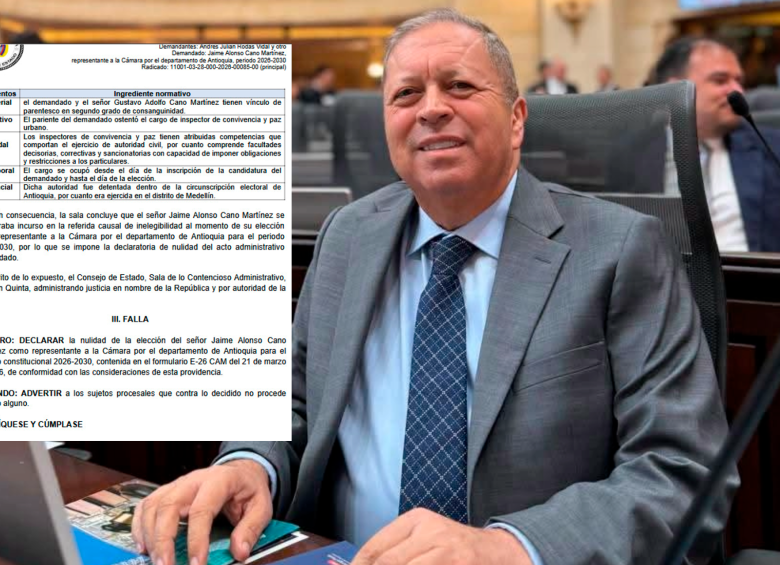 Jaime Cano fue elegido en las votaciones de marzo pasado con 64.173 votos. Foto: Manuel Saldarriaga Quintero