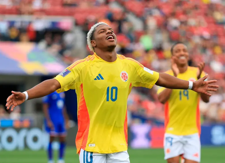 El extremo colombiano Óscar Perea es uno de los jugadores que más tantos ha celebrado con el seleccionado nacional en el Mundial. Suma dos tantos. Foto: GETTY