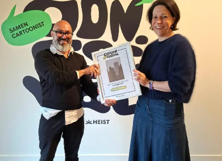 El caricaturista fue reconocido en festival internacional de humor gráfico en Europa. FOTO cortesía