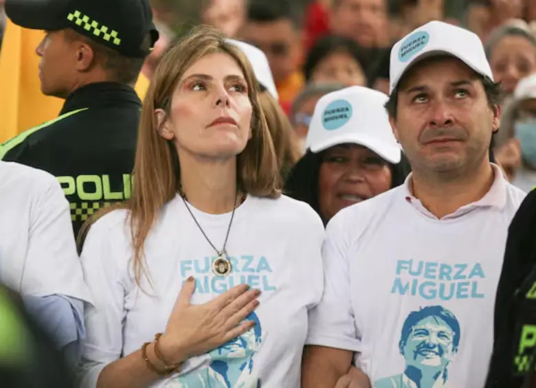 María Carolina Hoyos, hermana de Miguel Uribe, agradeció por todo el apoyo y las oraciones hacia el precandidato presidencial. FOTO: Colprensa