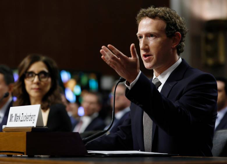 Zuckerberg, CEO de Meta, declaró el miércoles en Los Ángeles. FOTO: GETTY