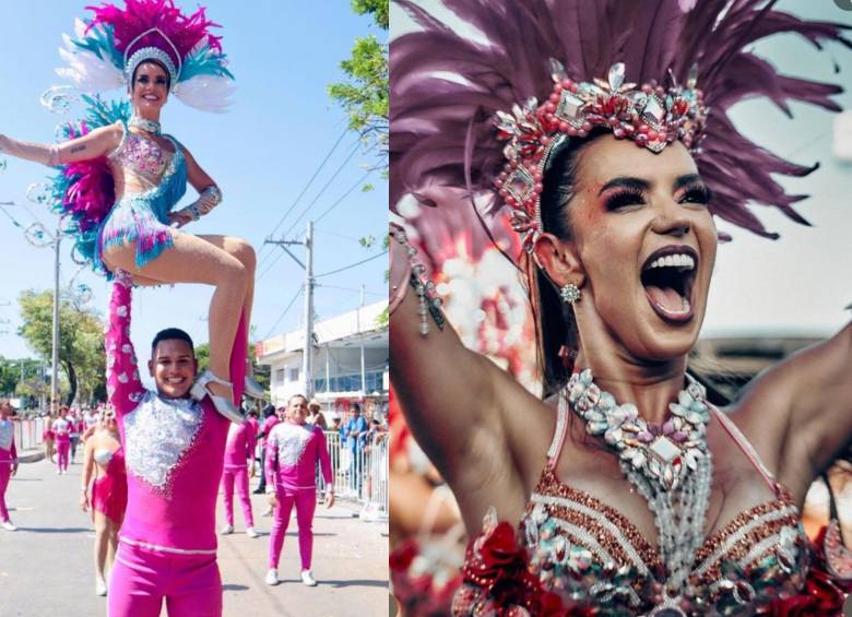 Elianis en el Carnaval de Barranquilla 2024. FOTO: REDES SOCIALES ELIANIS