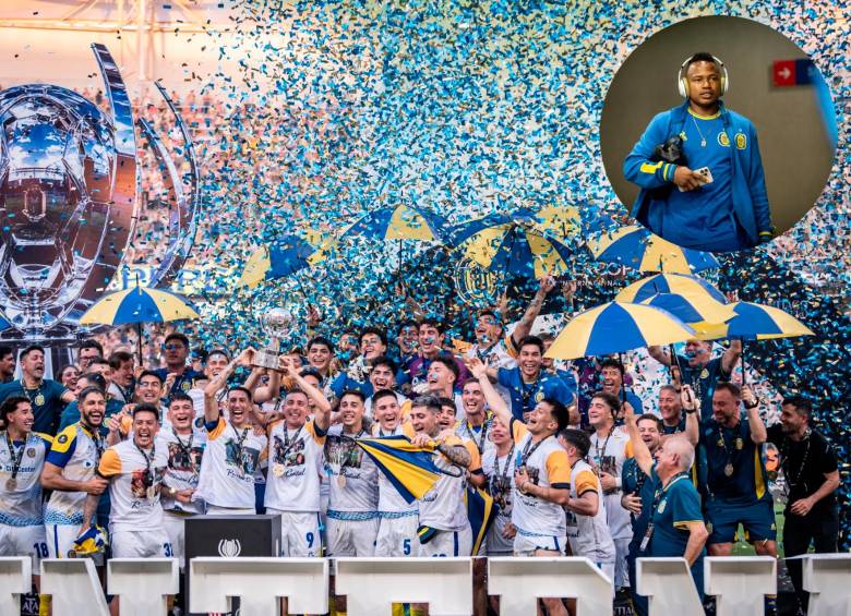 Jaminton Campaz no estuvo con Central pero si sumó un nuevo título a su palmarés. FOTOS: X RosarioCentral