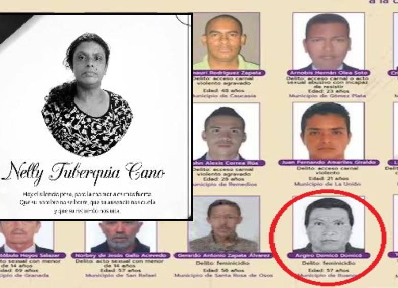 Adelante, la víctima de asesinato de Peque. Atrás, en círculo rojo, el hombre que apareció muerto en Medicina Legal. FOTO: imagen tomada de redes.