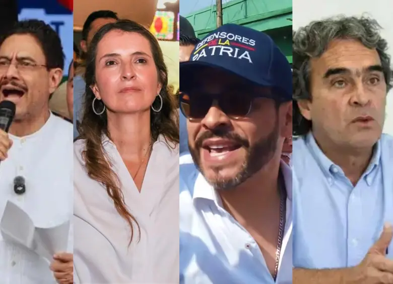 El índice midió las propuestas de cuatro candidatos a la Presidencia. FOTOS: Manuel Saldarriaga, tomadas de redes sociales y Camilo Suárez