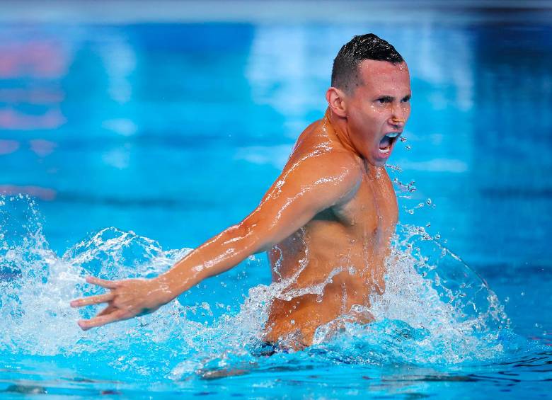 Gustavo Sánchez, nadador caleño que compite contra las grandes potencias del mundo. FOTO GETTY