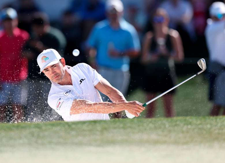 Camilo Villegas, en acción en The Players Championship. Es el único colombiano que sigue en competencia. FOTO Getty