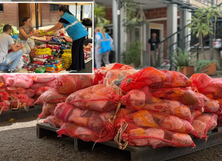 Entrega de ayudas en las distintas entidades del Distrito de Medellín. FOTO: Cortesía