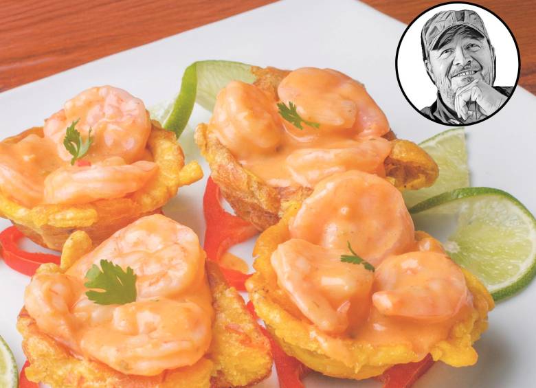 Que delicia estos patacones con coctel de camarones, una de las recetas de hoy. FOTO GETTY