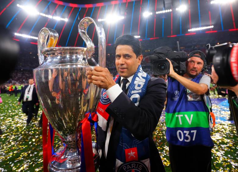 Nasser Al-Khelaïfi, de 51 años, es el presidente del París Saint Germain desde que el Fondo de Inversión Soberano de Qatar adquirió el 70% de su propiedad en 2011. Su sueño siempre fue ganar la Champions. FOTO getty