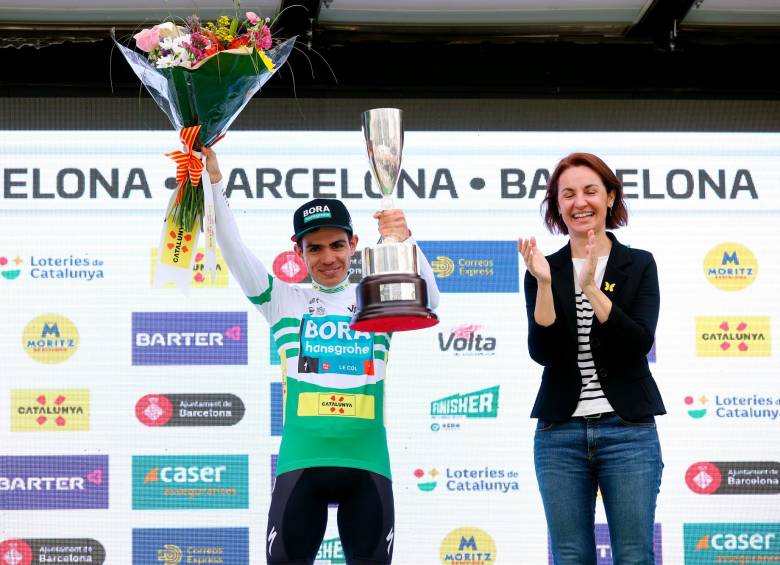 El ciclista antioqueño tomó el liderato de la carrera en la penúltima etapa. FOTO: Getty