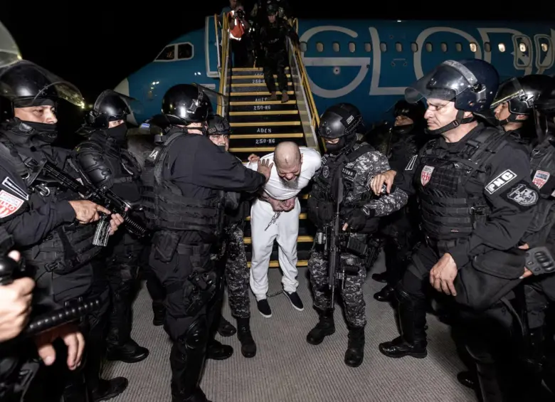 Algunos de los deportados por Estados Unidos a Venezuela. FOTO: Secretaria de Prensa de la Presidencia EE. UU.