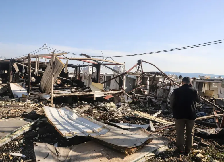 Algunos de los destrozos en Irán. FOTO: AFP