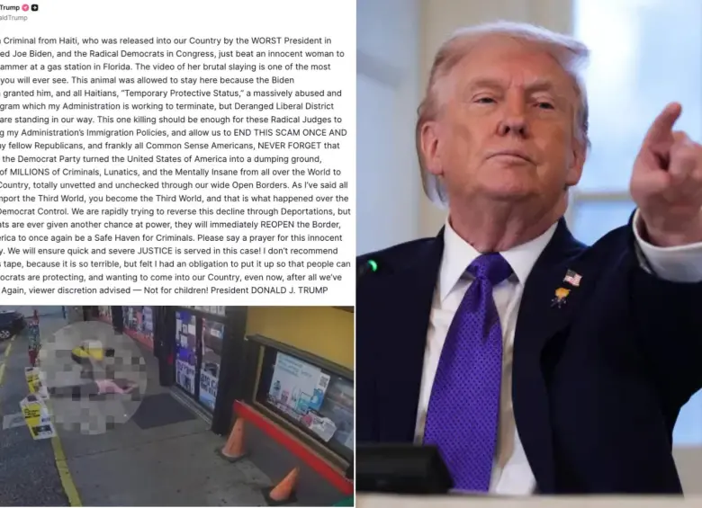 Trump publicó el video en su cuenta de Truth social. FOTO: Getty / tomada de X