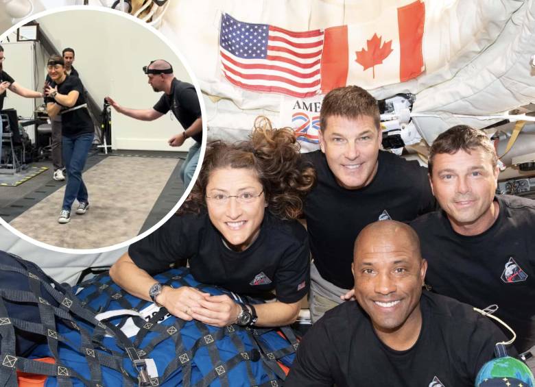 Astronautas de Artemis II: Reid Wiseman, Christina Koch, Victor Glover y Jeremy Hansen durante su misión. Foto: NASA