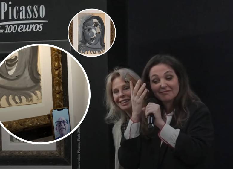 Transmisión en directo del sorteo benéfico en el que se definió el ganador de una obra de Picasso.Foto: captura de pantalla de RTVE Play