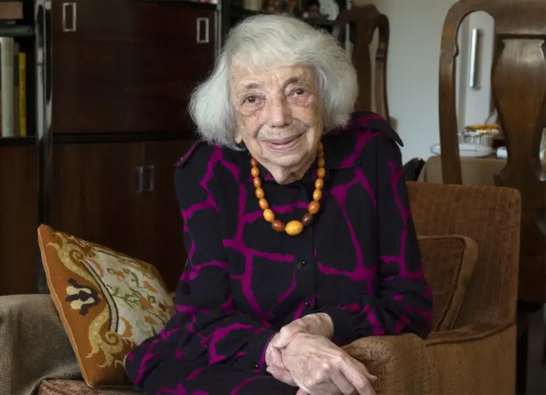 Margot Friedländer, en su casa en Berlín. FOTO: REDES SOCIALES