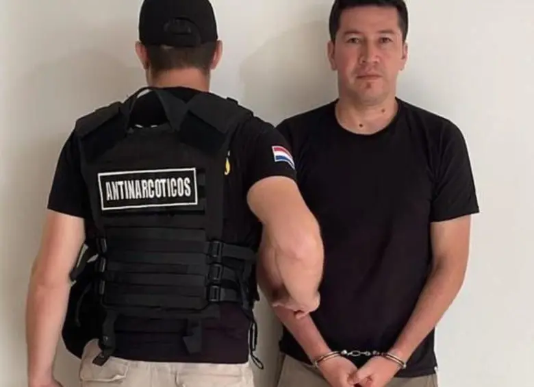 El exjugador del Deportivo Cali, Víctor Centurión. FOTO: Policía Nacional del Paraguay