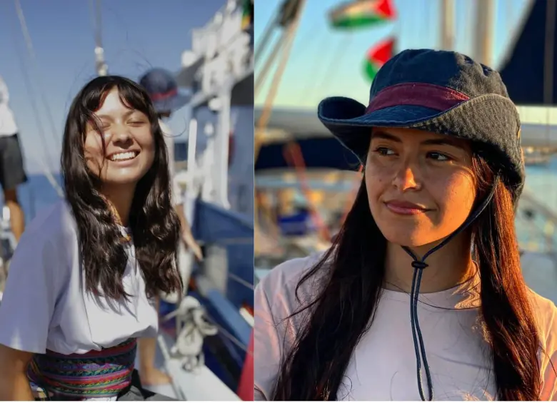 Manuela Bedoya y Luna Barreto, fueron detenidas por las fuerzas israelíes durante una misión para entregar ayuda humanitaria a Gaza. Foto: redes sociales
