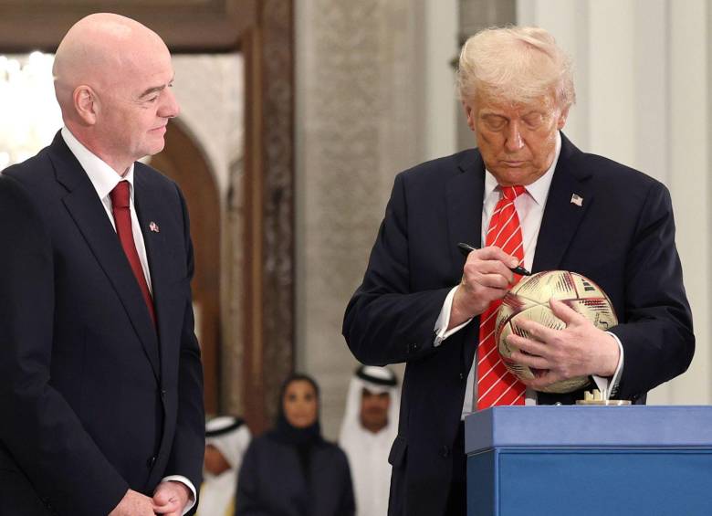 Donald Trump y Gianni Infantino se reunieron el mes pasado esperando que las políticas migratorias no afecten el Mundial. Foto: Getty