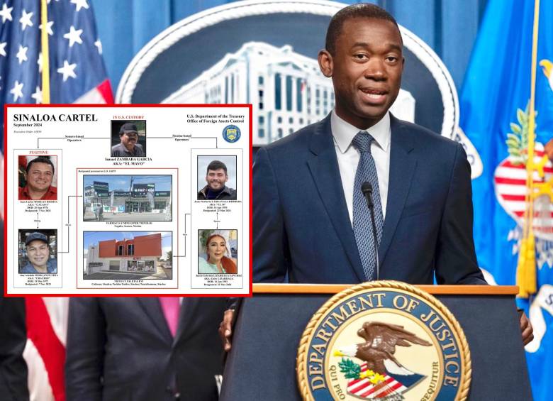 El subsecretario de este Departamento del Tesoro de Estados Unidos, Wally Adeyemo, dio a conocer la información por medio de un comunicado oficial donde expuso los nombres de los cinco colombianos pertenecientes al Clan del Golfo. FOTO: CUENTA DE X @TreasuryDepSec Y TREASURY DEPARTMENT